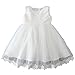 Coozy Baby Girls Dress Infant Princess Christening Baptism Party Birthday Formal Dress (Ivory (Style 3), 3M/0-6months)