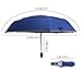 bemece Windproof Travel Umbrella, Compact Lightweight Foldable Automatic Umbrella for Men Women, Auto Open Close - Blue