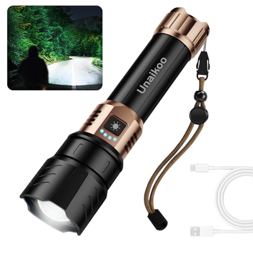 Unaikoo Rechargeable Flashlight Lumens