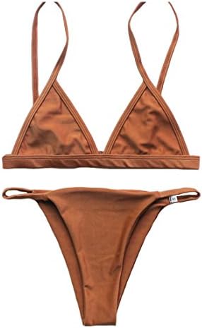 YOKO Women's Bikini Set Triangle Top Brazilian Bottom Swimwear Seperates - 2Pcs