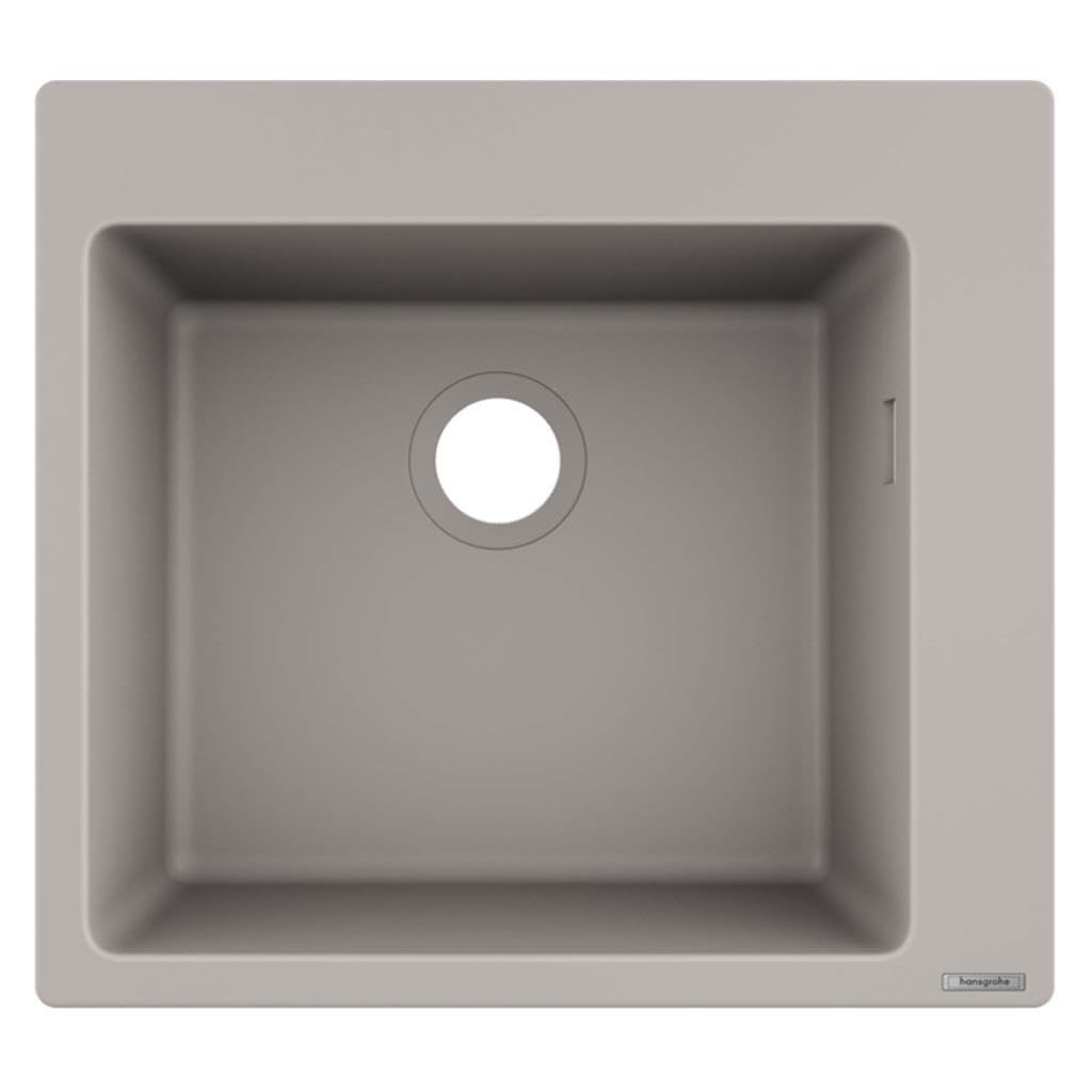 hansgrohe 43312380 S510-F450 Built-in Sink 450, Concrete Grey Kitchen, 60 cm