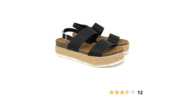soda clip womens casual espadrilles trim flatform studded wedge