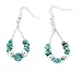 $90Tag Natural Turquoise Silver Certified Navajo Native Dangle Earrings 18153 Made By Loma Siiva