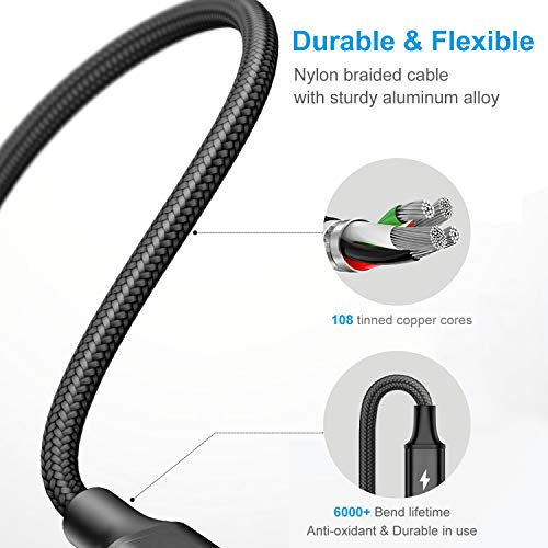 CHAOFN Compatible for Multi USB Charge Cable 2 Pack, 4 in 1 Charging Cord with Type C,Micro USB Connectors-Nylon Braided(4.1ft/1.25m) [Only Charging] - Thumbnail 3