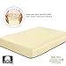 California Design Den 400 Thread Count 100% Cotton 1 Fitted Sheet Only, Vanilla Yellow Queen Fitted Sheet, Long - Staple Combed Pure Natural Cotton Sheet, Soft & Silky Sateen Weave