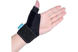 2U2O Compression Reversible Thumb & Wrist Stabilizer Splint(Improved Version) for BlackBerry Thumb, Finger, Pain Relief, Arthritis, Tendonitis, Sprained, Carpal Tunnel, Stable, S-M