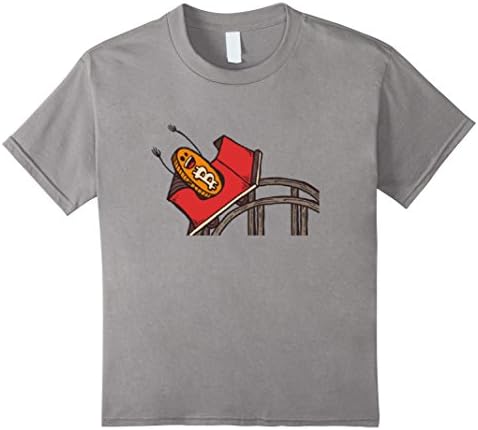 Kids Funny Bitcoin Rollercoaster T-Shirt | Cryptocurrency Tee 6 Slate