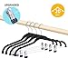 KZXXZH Pants Hangers Non Slip Velvet Hangers 20 Pack Black PVC Rubber Coated Clips Clothes Hangers Heavy Duty Hanger 360 ° Swivel Hook-16.5inch Sweater Hanger Black