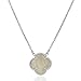Handmade Silver Plated Fashion Four Leaf Necklace for Women Jewelry (Pearl-Silver Plated)