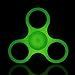 SEENFUN Luminous Tri-Spinner Fidget Toy Stress Reducer Relief EDC ADHD Autism Finger Toy for Killing Time Gray-White