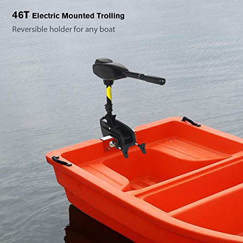 FULLWATT Trolling Motor 46/55 LBS Thrust Transom Mounted 8 Speed with