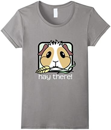 Women's Hay There Guinea Pig T-shirt Large Slate