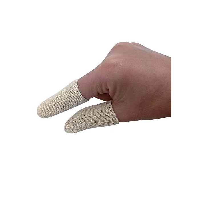 Evridwear 20PCS Premium Cotton Comfort Cushion Finger Toe Thumb Cot Sleeves Protect Fingertips Hand Eczema Skin Cracking…