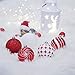 Valery Madelyn 35ct 70mm Sweet Candy Red and White Shatterproof Christmas Ball Ornaments Decoration,Themed with Tree Skirt(Not Included)