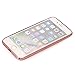 iPhone 7 Plus Case,Double-Lin Mini Love Heart Glitter Bling Crystal Rhinestone Diamonds Clear Rubber Plating Frame TPU Soft Silicone Bumper Case Cover for iPhone 7 Plus Rose