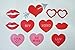 Valentine's Day Photo Booth Props | Creative Valentines Day Kid Party Supplies |Mustache on Stick Heart Angel with Sticks - 27 PCS