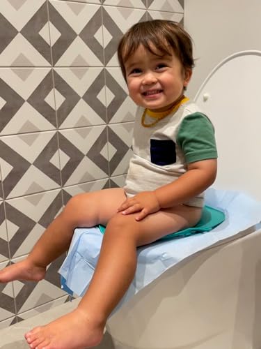 Prince Lionheart Tinkle to Go - Reusable Foldable Portable Potty Training Seat - Toilet Seat Perfect for Travel - Built-in Splash Guard, Perfect Potty Training Toilet Seat, Portable Potty for Toddlers