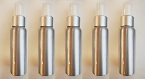 2.7oz 80ml Mini Bullet-style Aluminum Fine Mist Spray Aluminum Atomizer Bottles: 5-pack