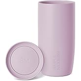 Simple Modern Travel Coffee Mug Tumbler with 360° Lid | Ceramic-Lined Insulated Stainless Steel Cold Brew Iced Coffee Cup | Gifts for Women Men Her Him | Voyager Signature | 16oz | Lavender Mist