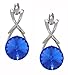 Birthstone Color Earrings with Swarovski Crystal Set MADE IN USA.