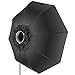 Neewer 27.5 inches/70 centimeters Folding Beauty Dish Octagonal with Center Deflector Disc, Removable Front Diffuser and Bowens Speed Ring for Monolight Studio Flash in Portrait and Event Photography