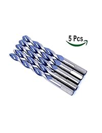 HSS Brocas de flauta parabólica de longitud para taladro, acabado en óxido negro y dorado, redondas con vástago plano de 3, punta dividida de 135 grados, acero perforado y metal duro