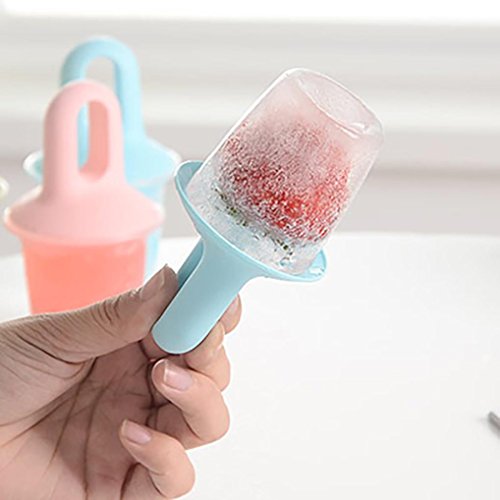 Ice Stick Mold,Vanvler [ Ice Box Freezer ] Popsicle Maker Ice Cream Mold with Lid (Light blue) - Thumbnail 4