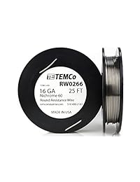 temco Nichrome 60 Series Wire Resistencia AWG de calibre 16 GA