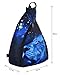 iColor Sling Chest Shoulder Bags Crossbody Backpack Rucksack Sports Multipurpose Daypack 15L with Phone/Bottle Sleeve Carrier for Women Men Kids Hiking Cycling Walking Dog Bicycle (Blue Lion)