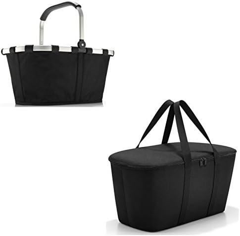 Reisenthel Beautiful Shopping Set, 2 Pieces Consists of Reisenthel carry bag / shopping basket and reisenthel cooler bag in trendy designs (black)