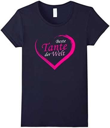 Women's Beste Tante der Welt T-Shirt Tanten Geschenk Shirt Damen Large Navy