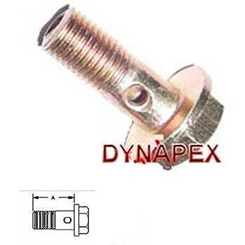 New M8 X 1.0mm Metric Double Banjo Bolt For Brake Lines - 2L Length - Fits Vortech & Other Applications - Nickel Plated