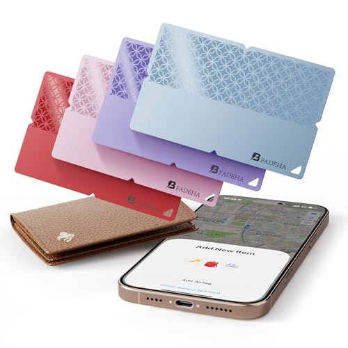 2025 [Apple MFi Certified] (iOS Only) Bluetooth Tracker Smart Finder for Apple Find My, iPhone Card Wallet Finder GPS Tracker, 5-10 Years Battery, Keys Finder and Item Locator for Keys, Bags, Passport