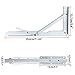 Sumnacon Sturdy Folding Shelf Brackets - Heavy Duty Metal Triangle Table Bench Folding Shelf Brackets, 2 Pcs Folding Shelf Hinge Wall Mounted (12 Inch, White)
