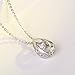 Han han Sterling Silver Teardrop Necklace with Cubic Zirconia for Women - Love Heart Pendant for Mother's Day Gift