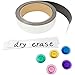 Masacana - Write on Magnets, Dry Erase Magnetic Strip Label Roll, 25 Feet Long x 1 Inch Wide, Comes with 5 Fridge Magnets, Premium Quality Magnets Labels for Shelves, Filing Cabinet, Whiteboard