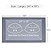 VIVAGLORY Dog Food Mat, Cat Dog Feeding Mat, Waterproof Non-Slip Food Grade Silicone Mat Placemat with Raised Edge, Anti-Messy Pet Bowl Mat for Food and Water, Grey, L(24