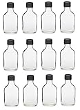 Nakpunar 12 pcs 100 ml Glass Flask Bottles with