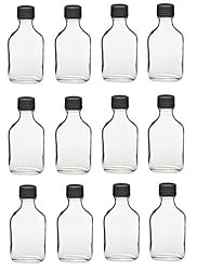Nakpunar 12 pcs 100 ml Glass Flask Bottles with