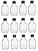 Nakpunar 12 pcs 100 ml Glass Flask Bottles with Black Tamper Evident Cap