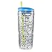 bubba Envy Dual-Wall Insulated Tumbler with Straw, 24 oz., Blue Graphic Triangles