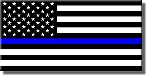 Blue Lives Matter, Thin Blue Line Picture on Stretched Canvas, Wall Art Décor, Ready to Hang
