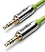 Sentey LS-6610 Cable Audio Stereo 3.5mm Male to Male Aux Cable - 1.5 Meter / 5 Feet - Green