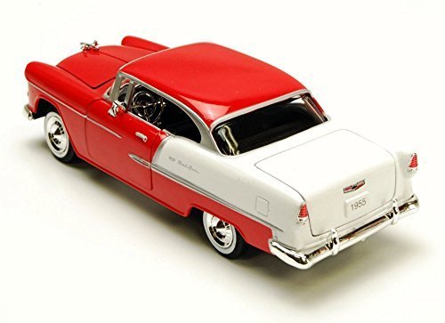 Motormax 1955 Chevy Bel Air 1/24 Scale Diecast Model Car Red - Thumbnail 4