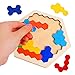 JCREN Wooden Puzzles for Kids Adults - Kids Hexagon Puzzle Shape Pattern Block Tangram Brain Teaser Puzzle Toys Logic IQ Game STEM Montessori Educational Gift for All Ages Challenge