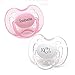 Philips AVENT Personalized Pacifiers by Pacidoodle CUSTOMIZE NOW Engraved with YOUR BABY'S NAME OR MONOGRAM (Pink & White 0-6m)