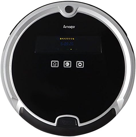 Robot Vacuum Cleaner Self-Docking with Drop-Sensing Clean for Pets and Allergies House Ar-Q5 Black