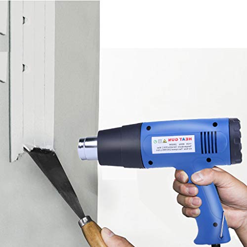NXKang Heat Gun Hot Air Gun Dual Temperature + 4 Nozzles Power Tool 2000W Heater Gun - Package Includes: 1 x Hot Air Gun, 4 x Stainless Steel Ball Point Heads, 1 x User Manual - Thumbnail 2