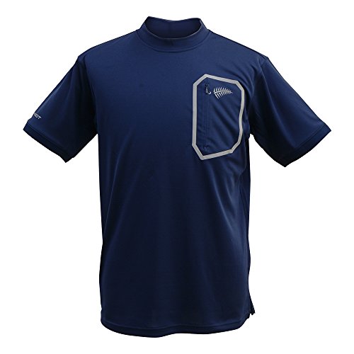 フリーノット(FREE KNOT) 冷感 ヒョウオン モックネックシャツ M ネイビー. Y1518-M-80の商品画像