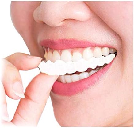 YXT Teeth Simulation Whitening Cover Instant Perfect Smile Comfort Fit Flex Teeth Veneers No Pain No Shots No Drilling Complete in a Few Minutes for Top and Bottom Teeth